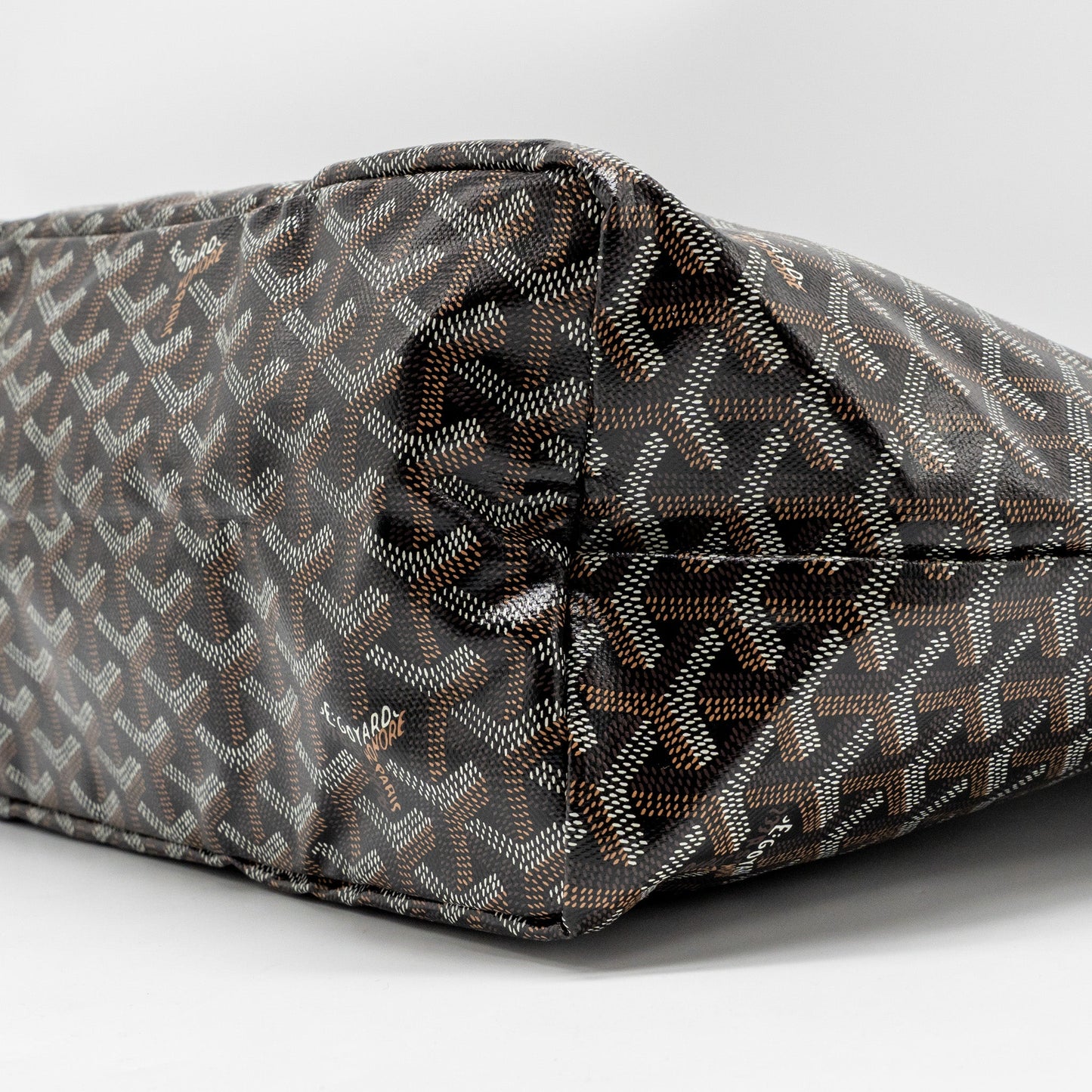 Goyard Saint Louis PM Tote Bag Goyardline Canvas Black SHW