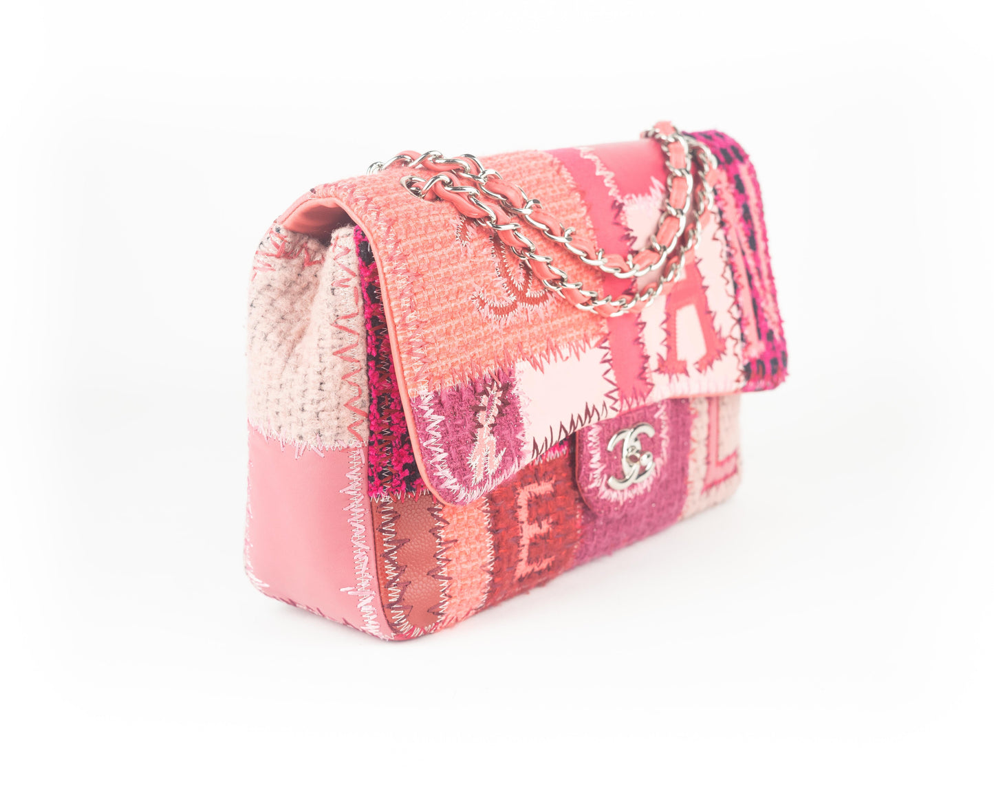 Chanel Tweed Patchwork Jumbo Flap Bag