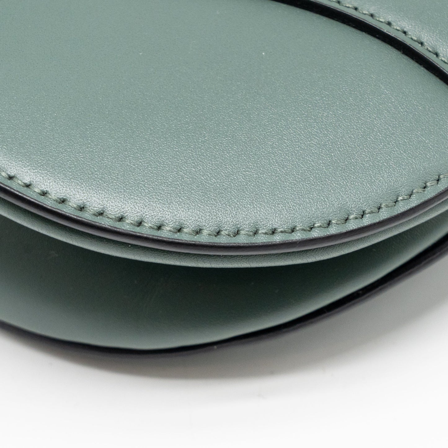 Dior Medium Saddle Bag Calfskin Dark Green GHW