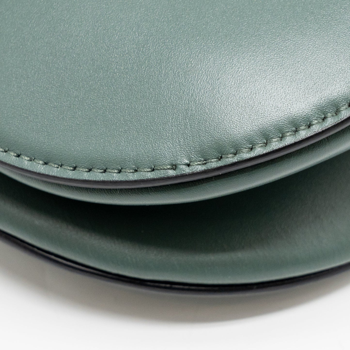 Dior Medium Saddle Bag Calfskin Dark Green GHW
