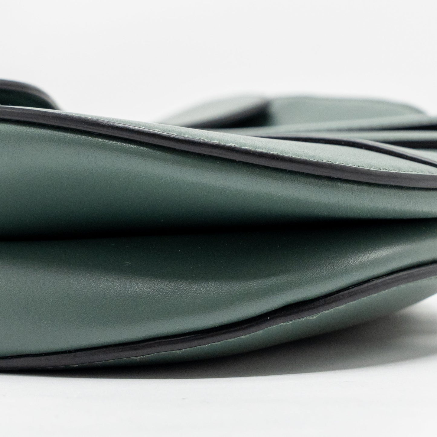 Dior Medium Saddle Bag Calfskin Dark Green GHW