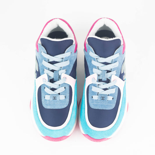 Chanel Cross trainers Sneakers in Navy and Turquoise