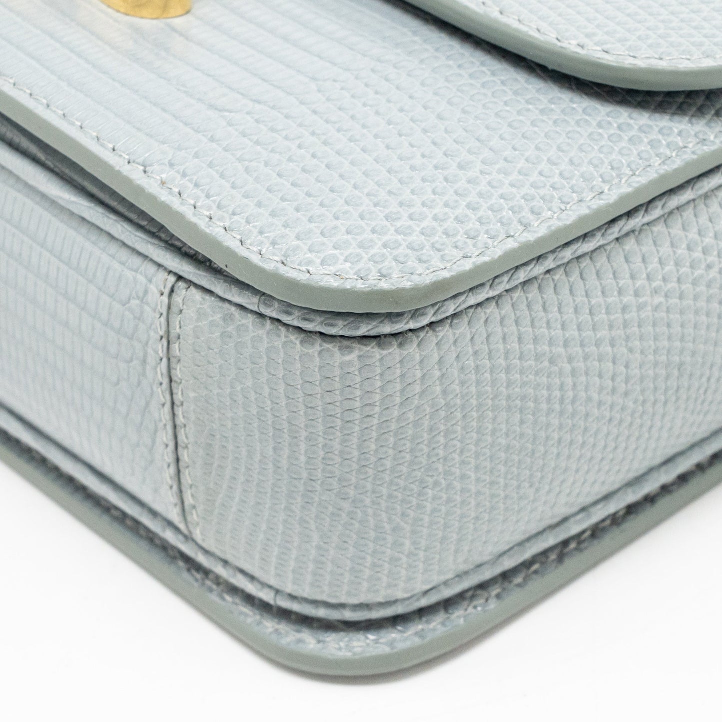 Celine Teen Triomphe Bag Lizard Cloudy Grey GHW