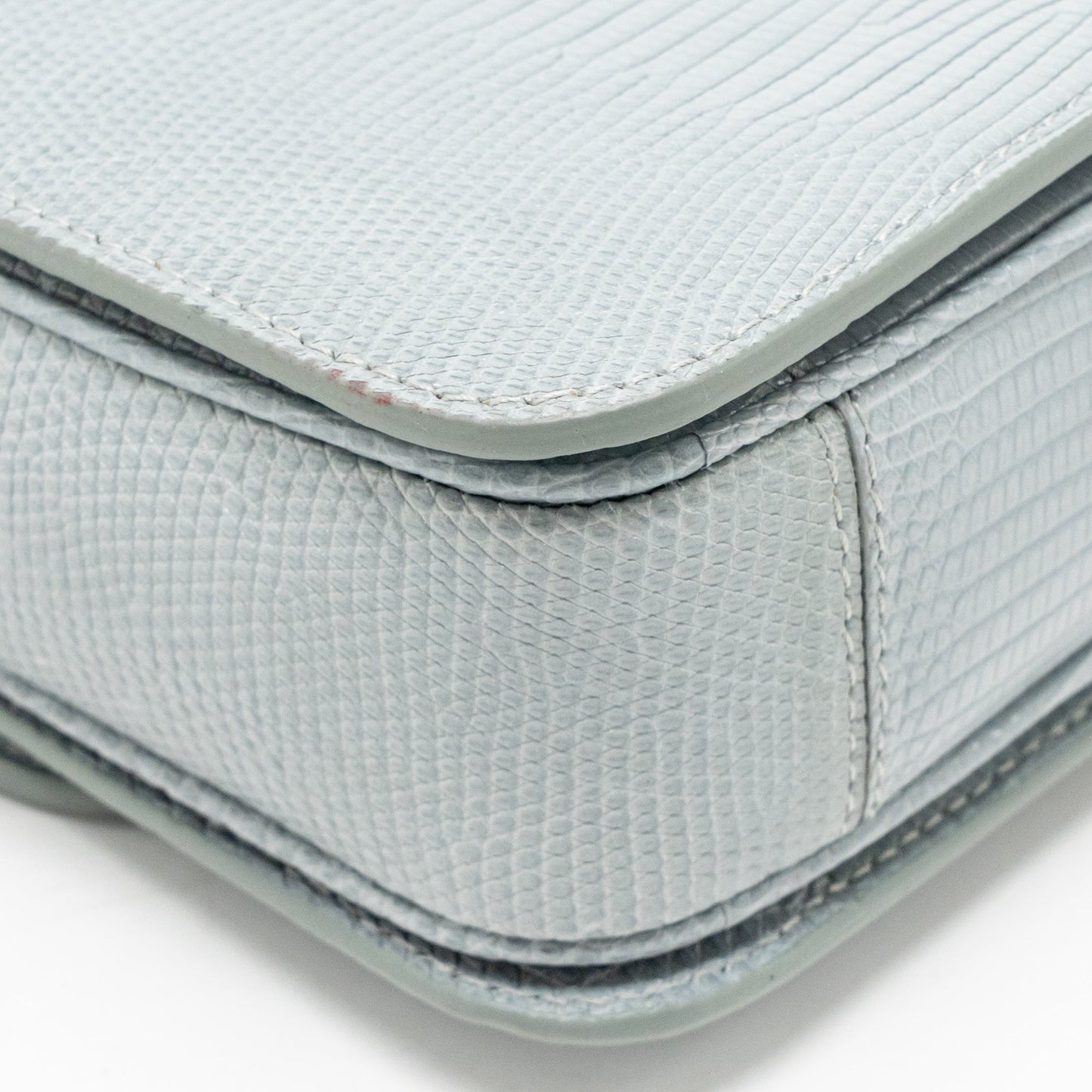 Celine Teen Triomphe Bag Lizard Cloudy Grey GHW