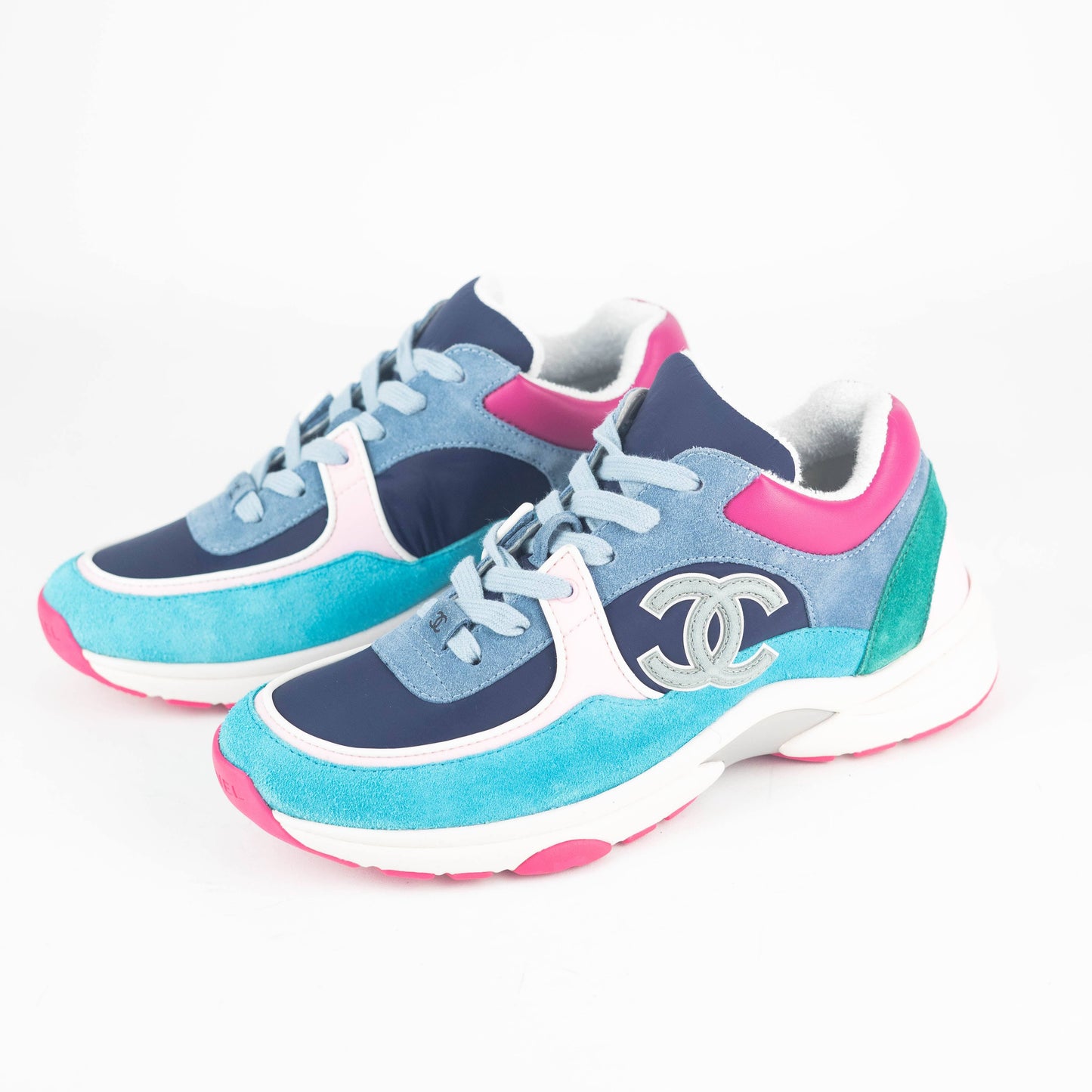 Chanel Cross trainers Sneakers in Navy and Turquoise