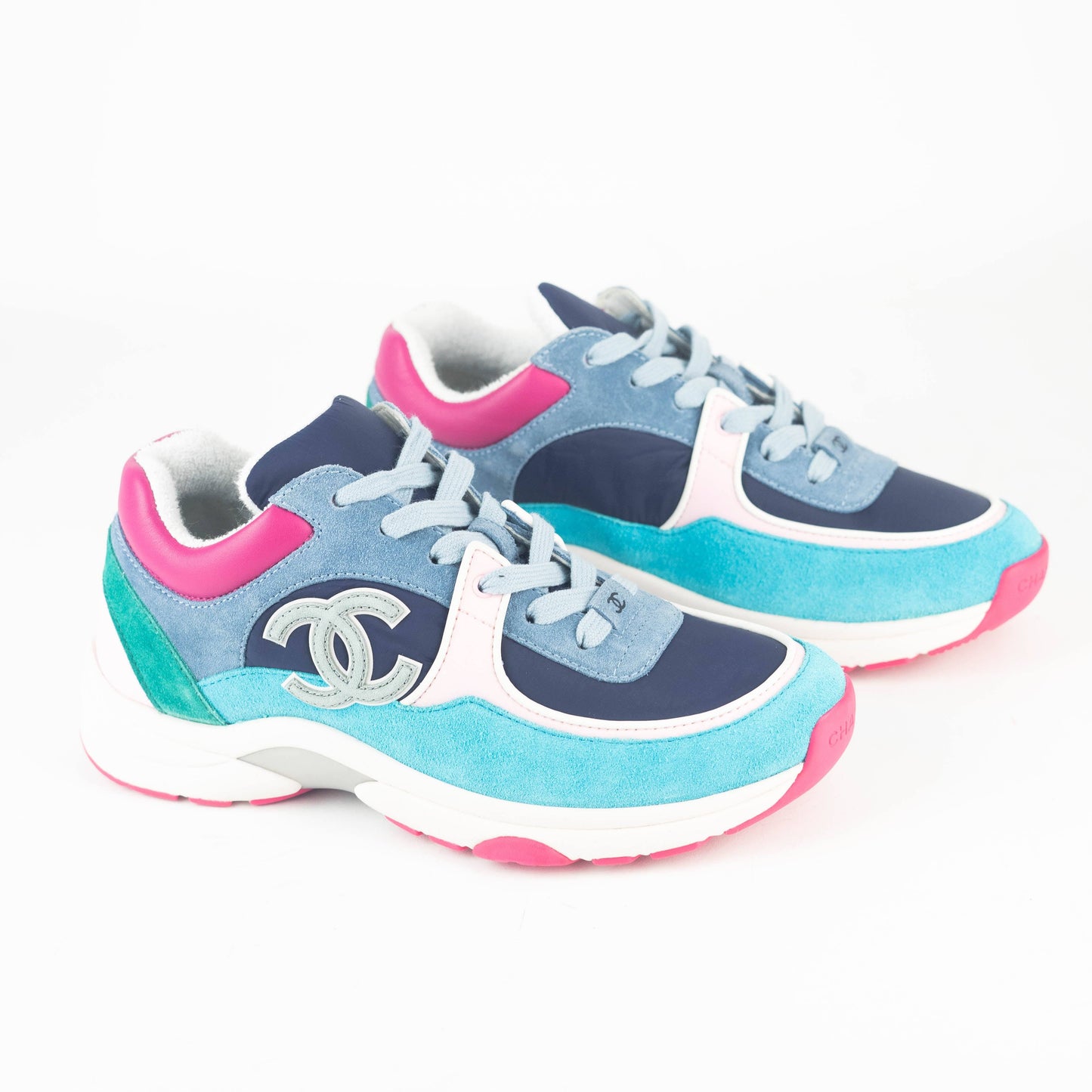 Chanel Cross trainers Sneakers in Navy and Turquoise