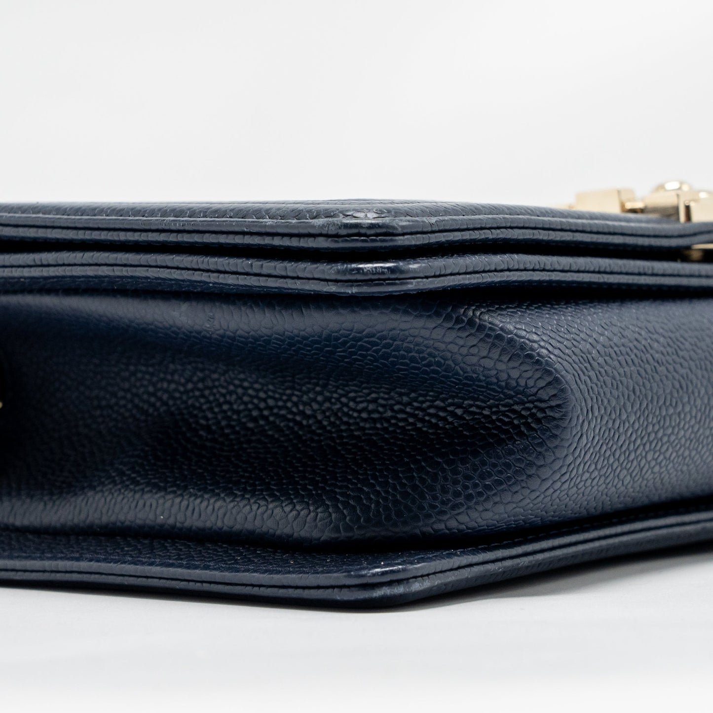 Chanel Medium Boy Bag Caviar Navy LGHW