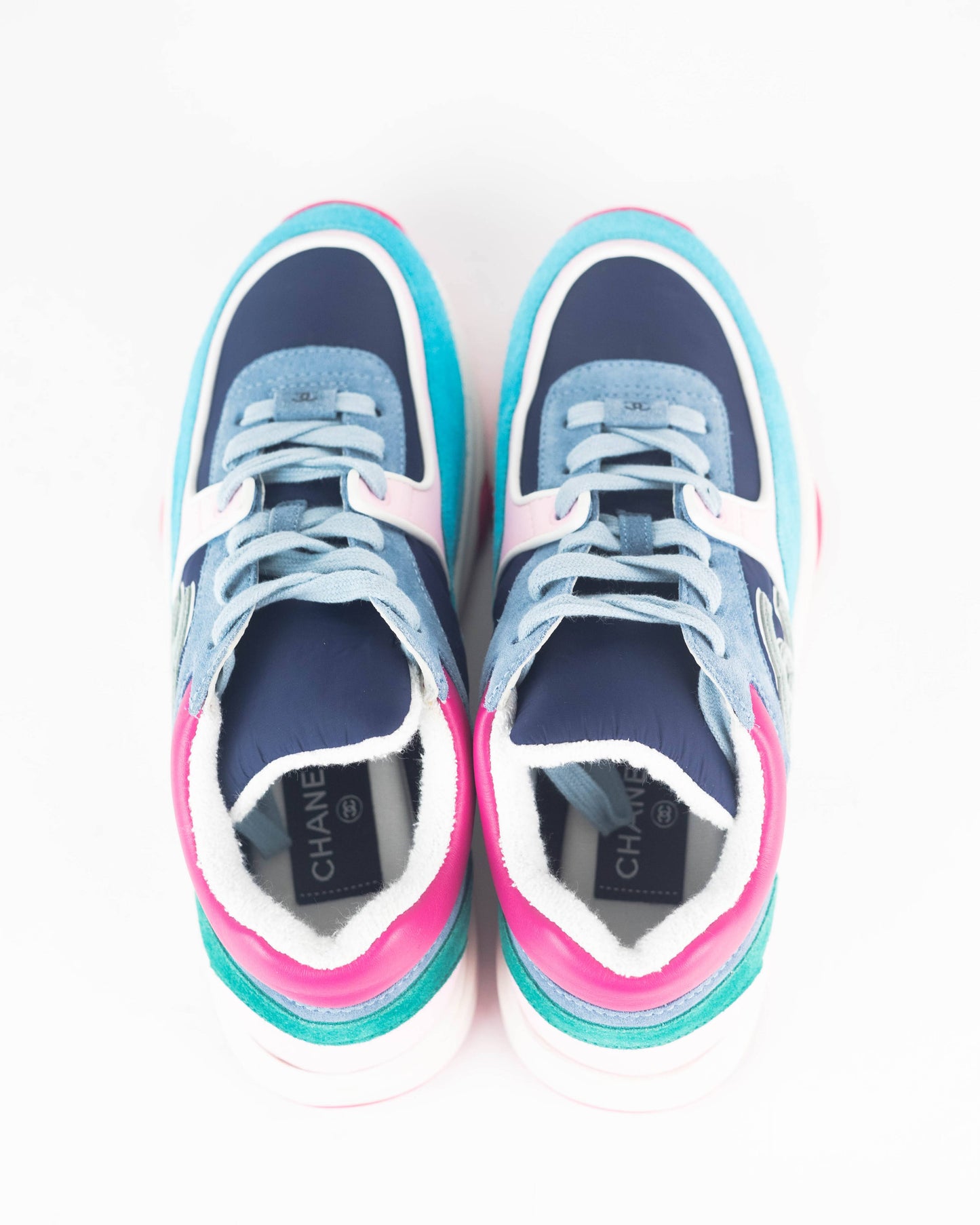 Chanel Cross trainers Sneakers in Navy and Turquoise