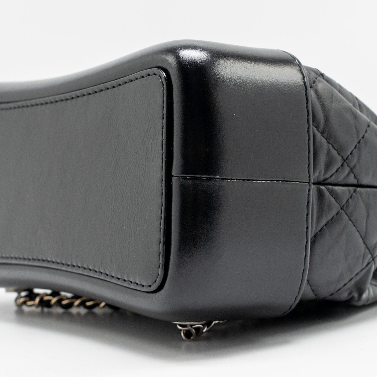 Chanel Small Gabrielle Hobo Bag Aged Calfskin Black Multicoloured Hardware