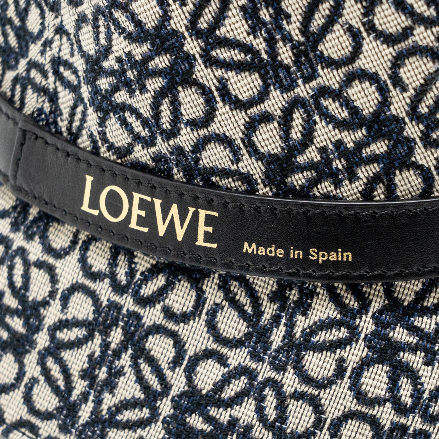 Loewe Size 57 Anagram Jacquard Bucket Hat Navy/Black