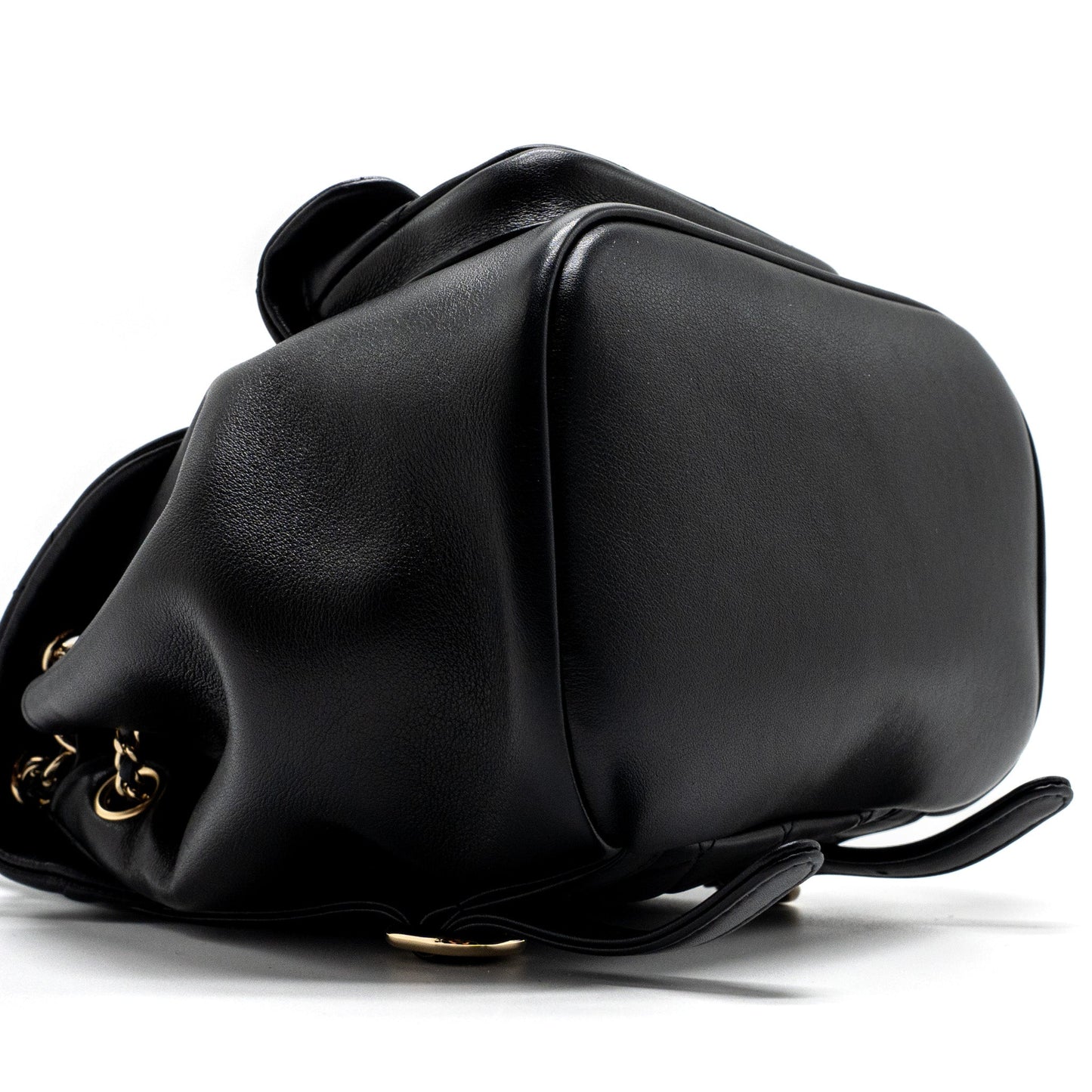 Chanel mini Duma backpack lambskin black LGHW (microchip)