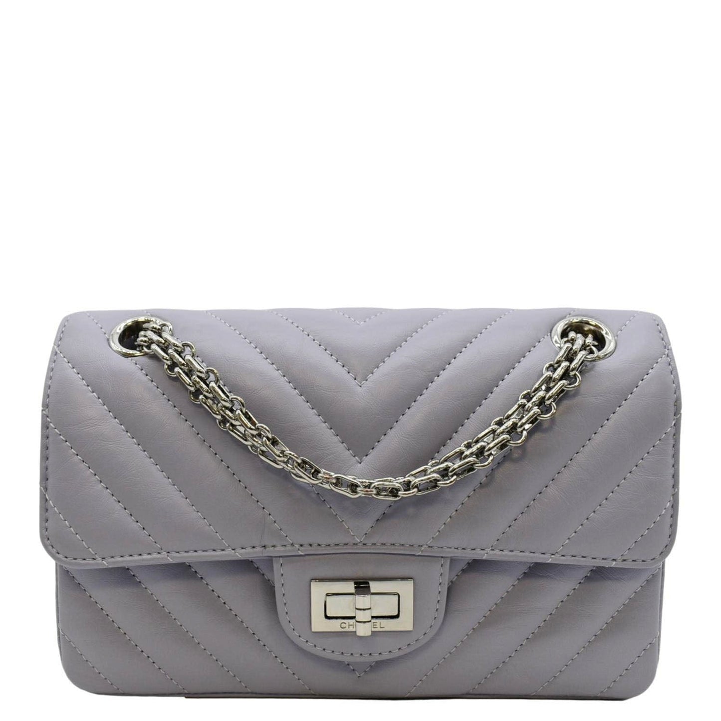 Luxury Chanel Reissue Flap Aged Calfskin Shoulder Bag Light Purple