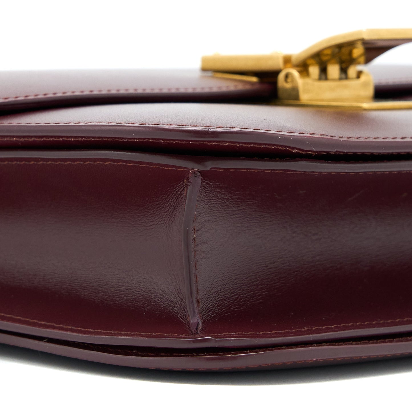 Celine Classic Medium Box Calfskin Burgundy GHW