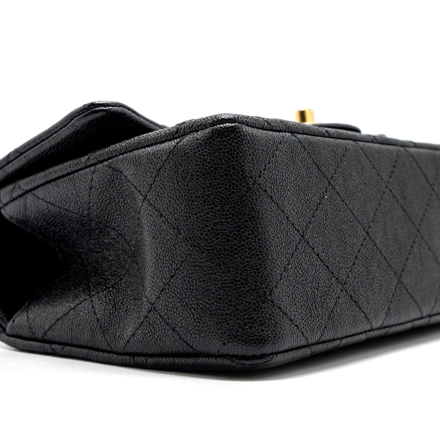 Chanel top handle mini rectangular flap bag caviar black GHW