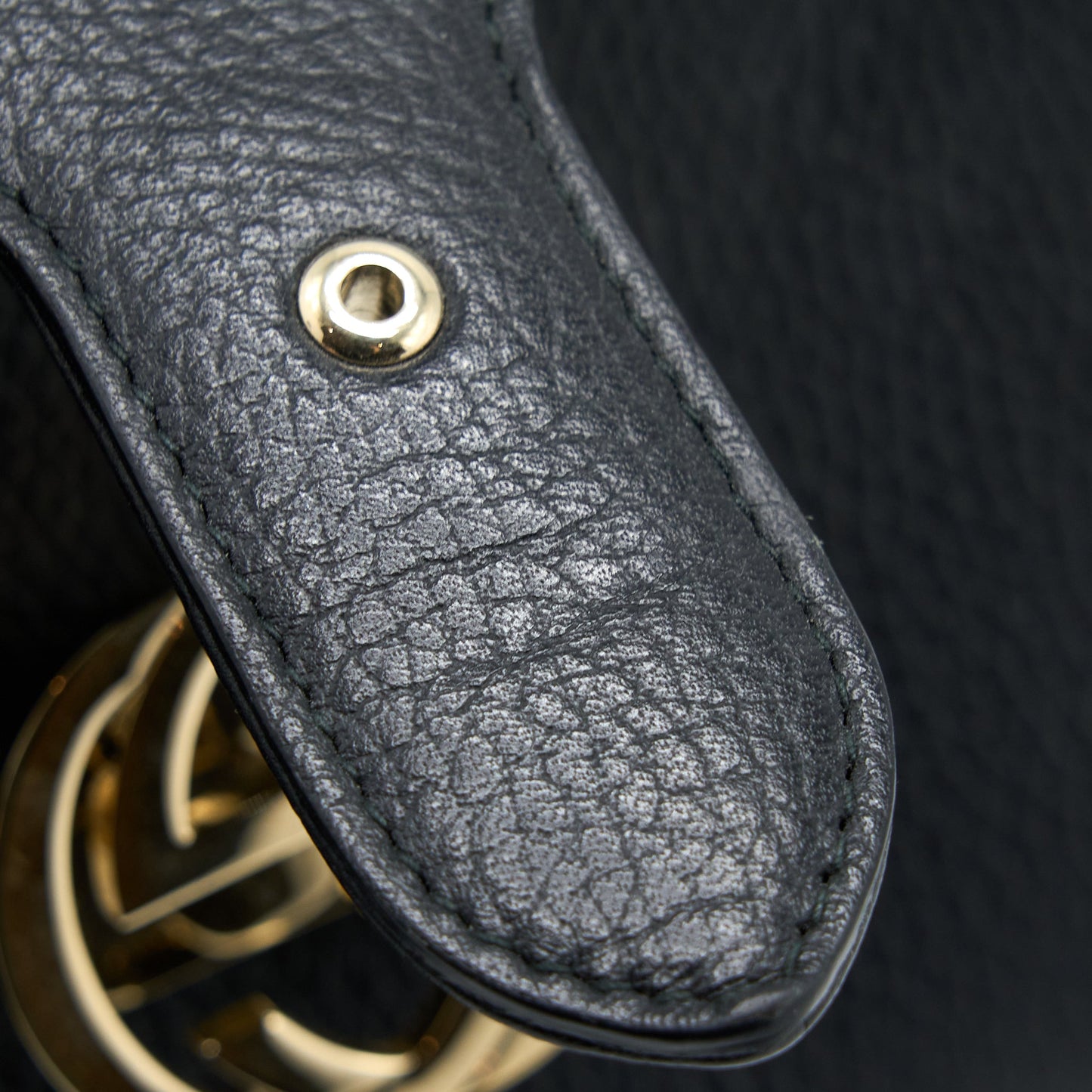 Gucci Interlocking Small Shoulder Bag Black LGHW