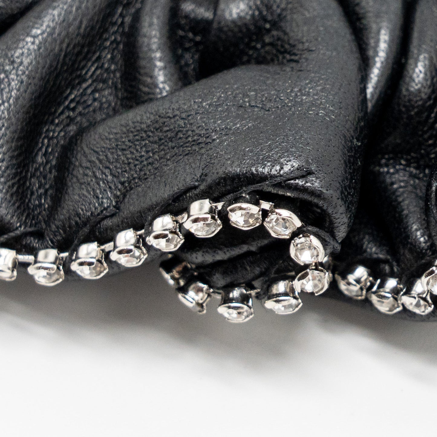 Chanel 22B Hair Tie with Crystal Lambskin Black SHW