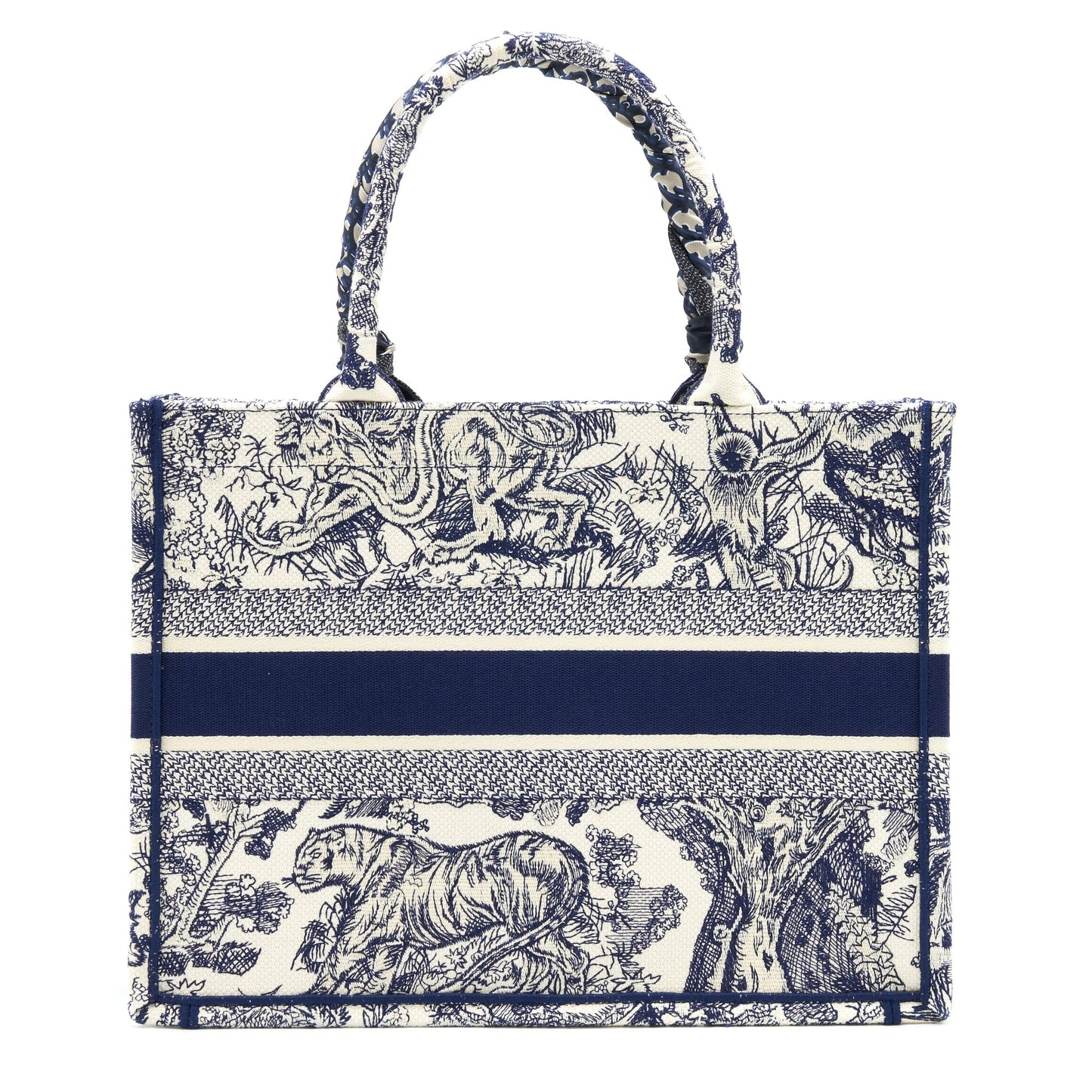 Luxury Dior Small Book Tote Toile De Jouy Navy With Silk Tilly Scarf