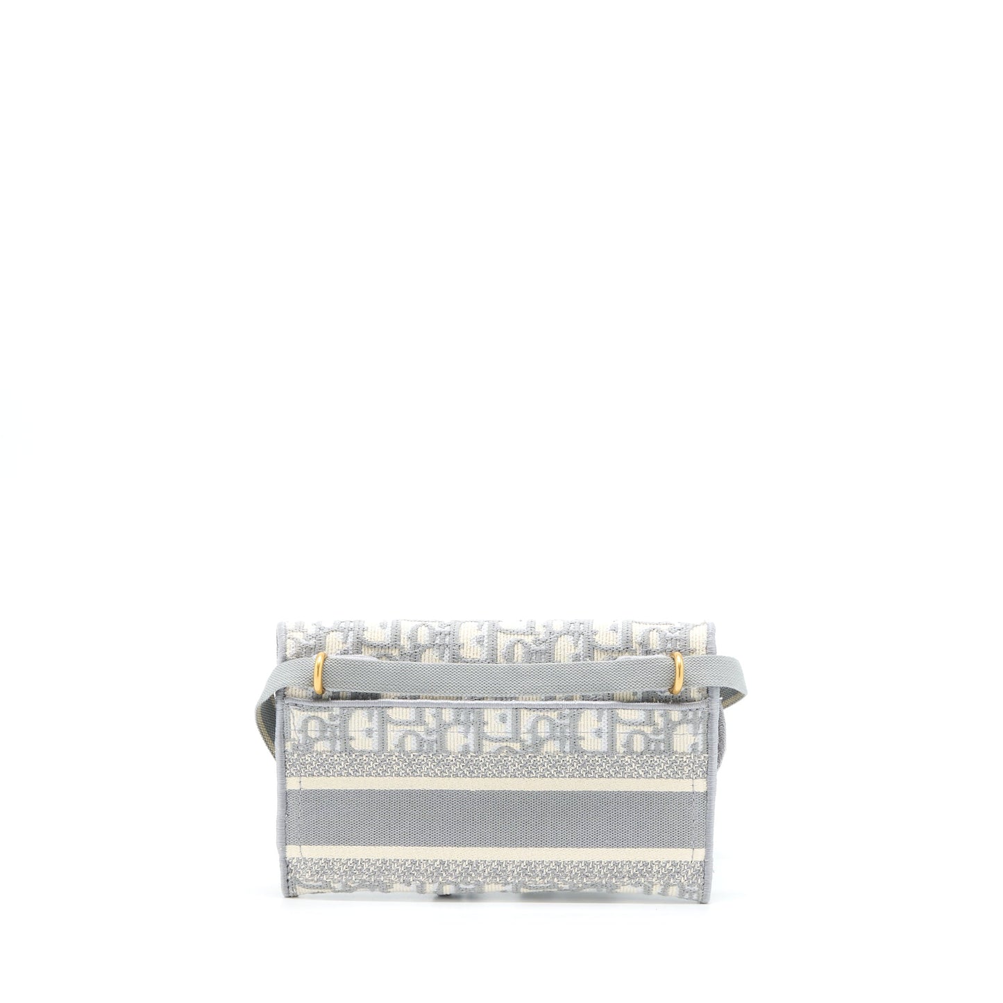 Luxury Dior Saddle Slim Pouch Light Grey Luxury Dior Oblique Embroidery