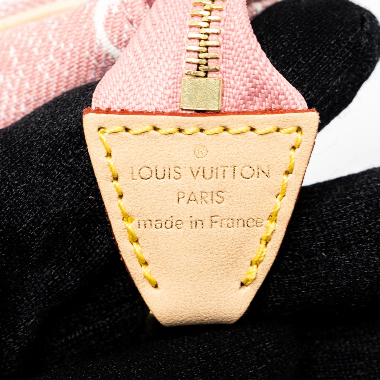 Louis Vuitton Key Pouch Pink Monogram Denim GHW (New Version)
