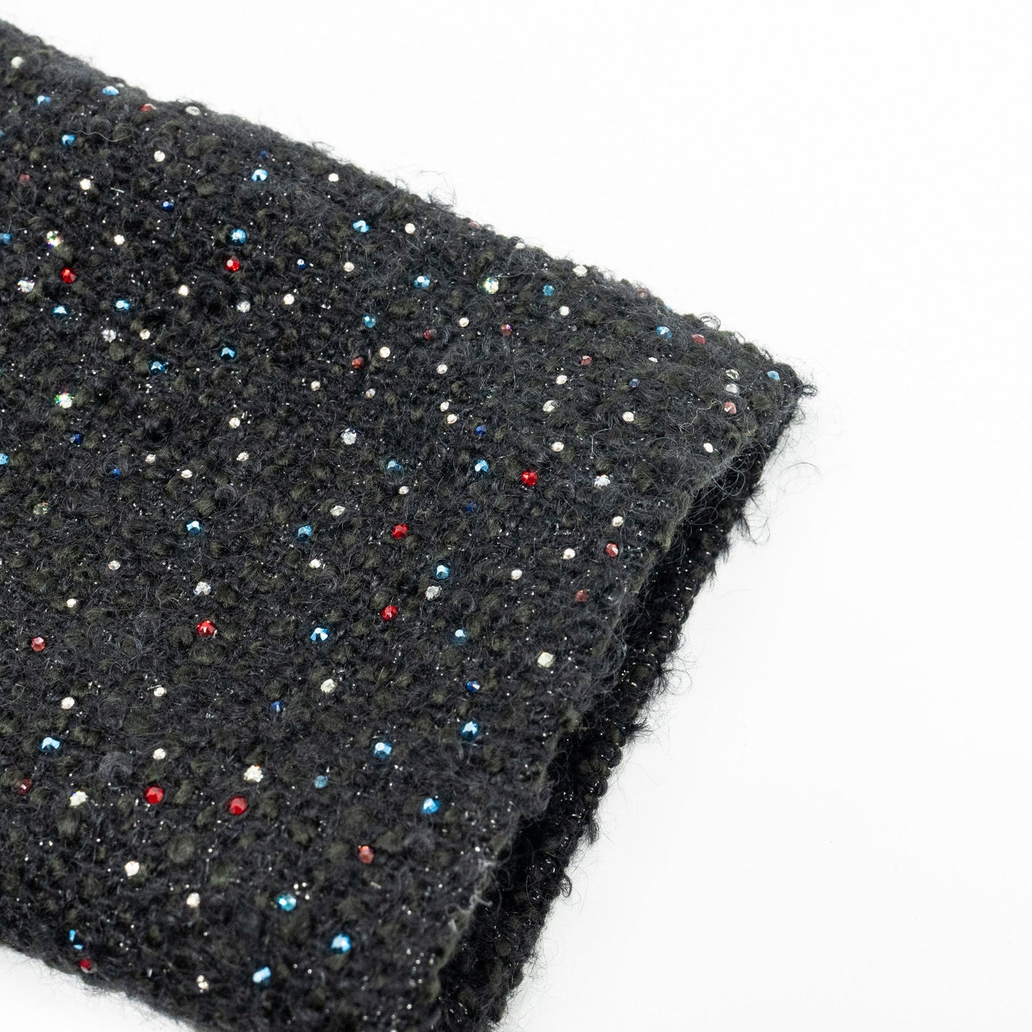 Chanel Size 38 Shining Crystal Tweed Dress Coat Wool/Acrylic Black/Multicolour