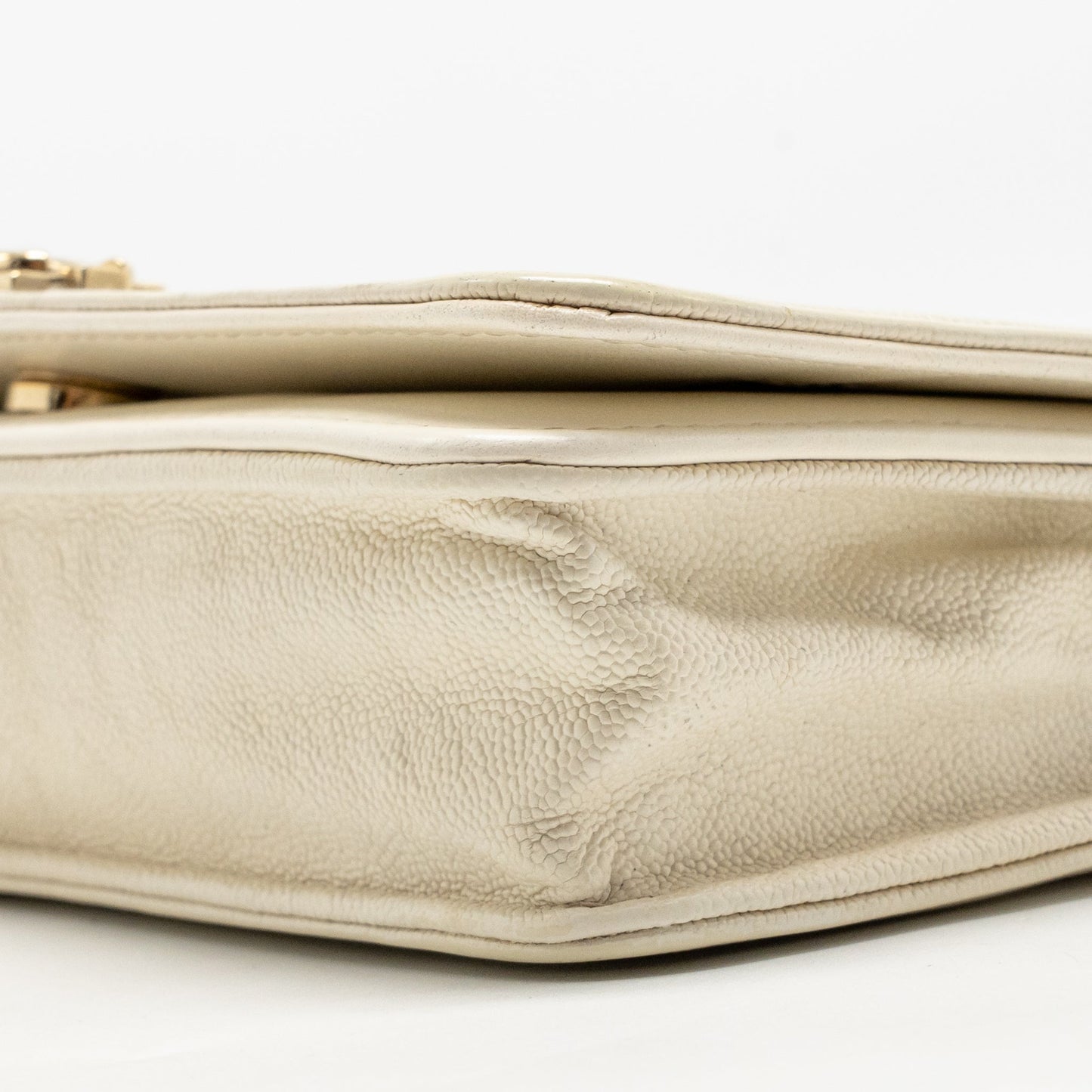 Chanel Boy wallet on chain caviar white LGHW