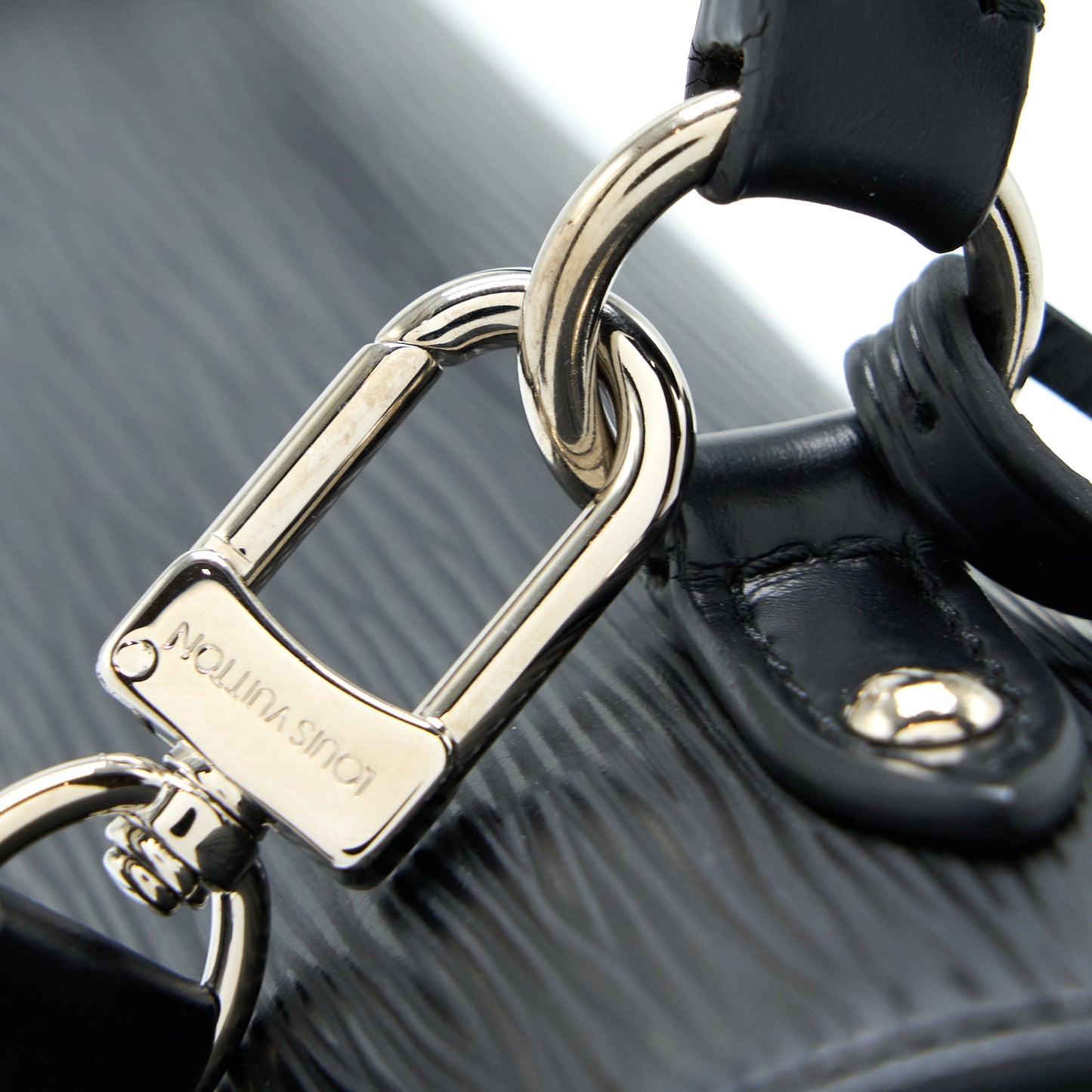 Louis Vuitton Cluny MM Epi Black SHW with Initial S.S
