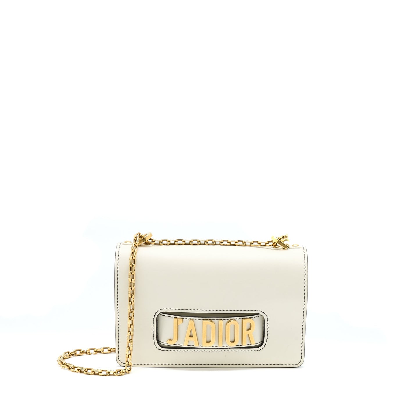 Luxury Dior Ja'Luxury Dior Flap Bag/ Clutch with Chain White GHW