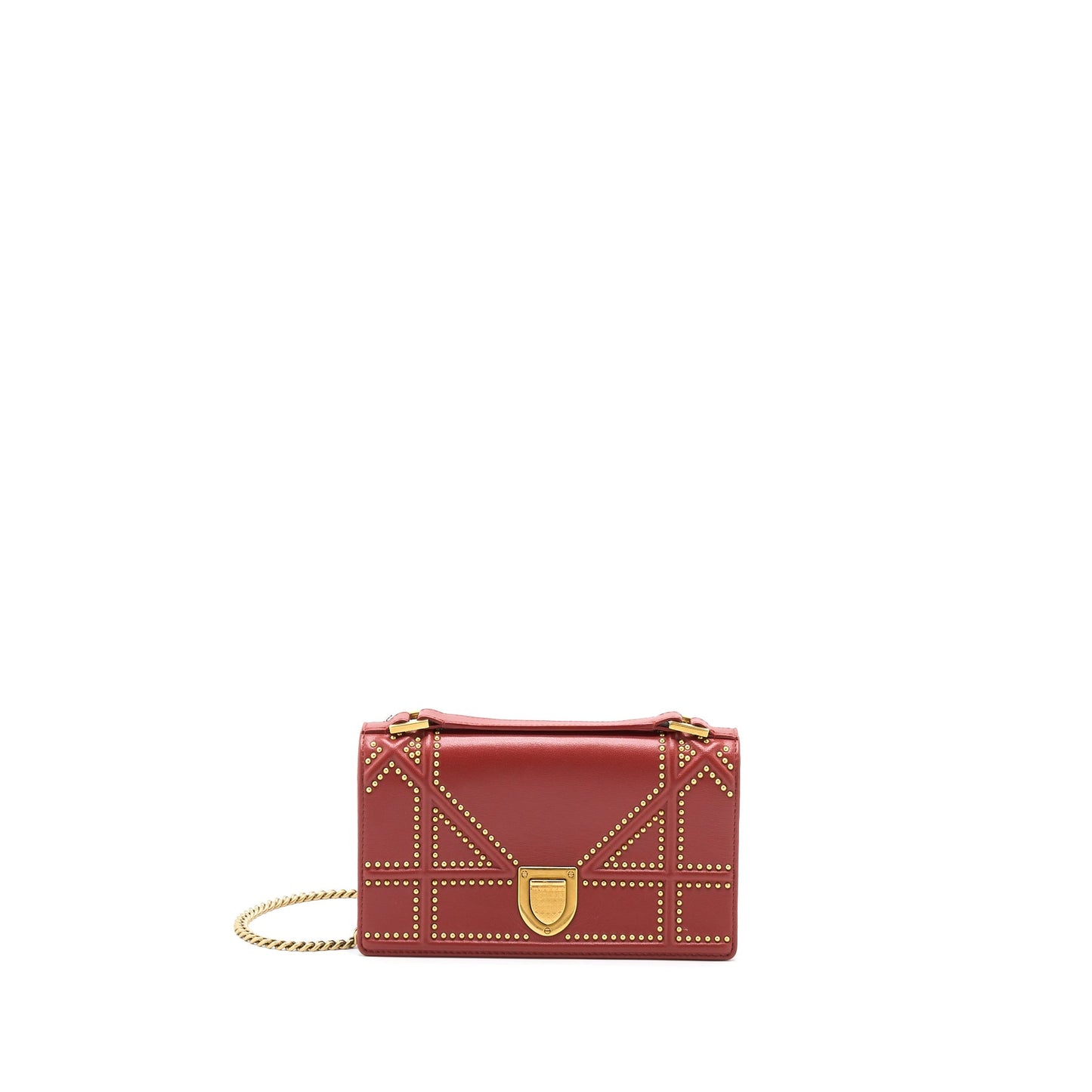 Luxury Dior Luxury Diorama Crossbody Bag With handle Red GHW