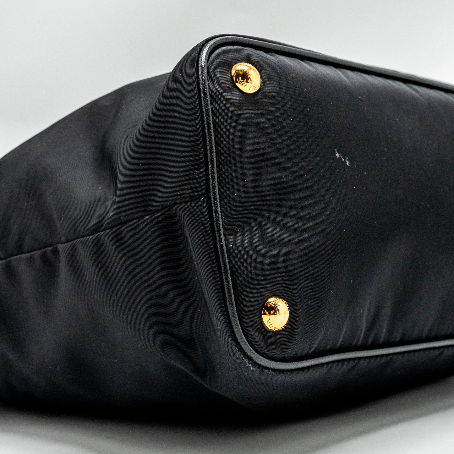 Prada tote bag canvas black GHW