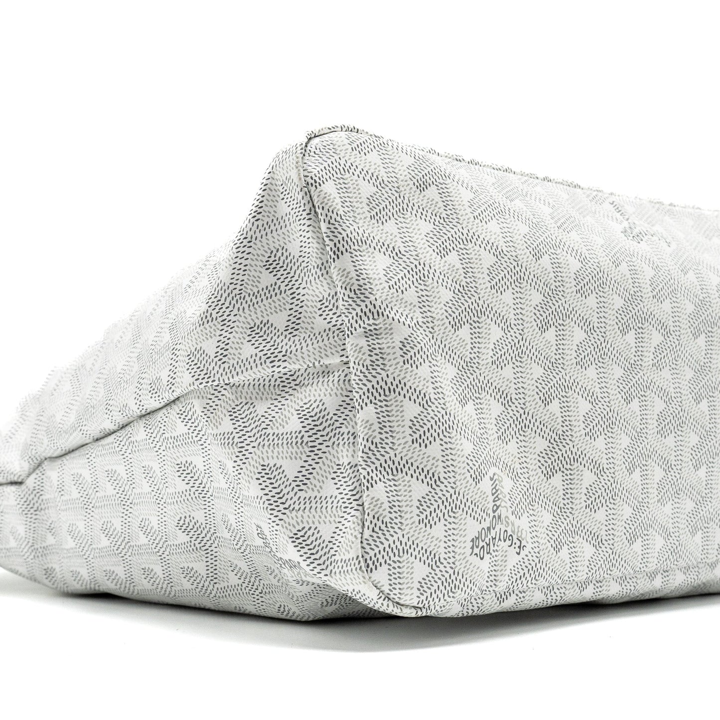 Goyard Boheme Hobo Bag Goyardline Canvas/Calfskin White SHW