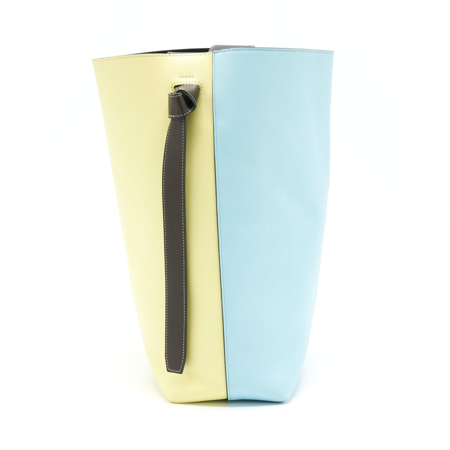 Celine Small Twisted Cabas Tote Pool/ Bergamote SHW