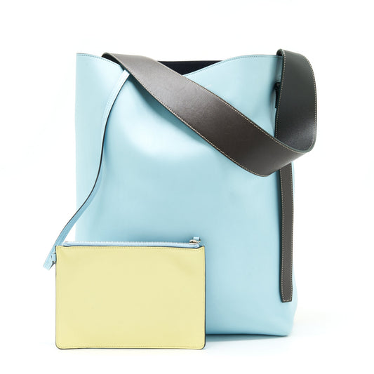 Celine Small Twisted Cabas Tote Pool/ Bergamote SHW