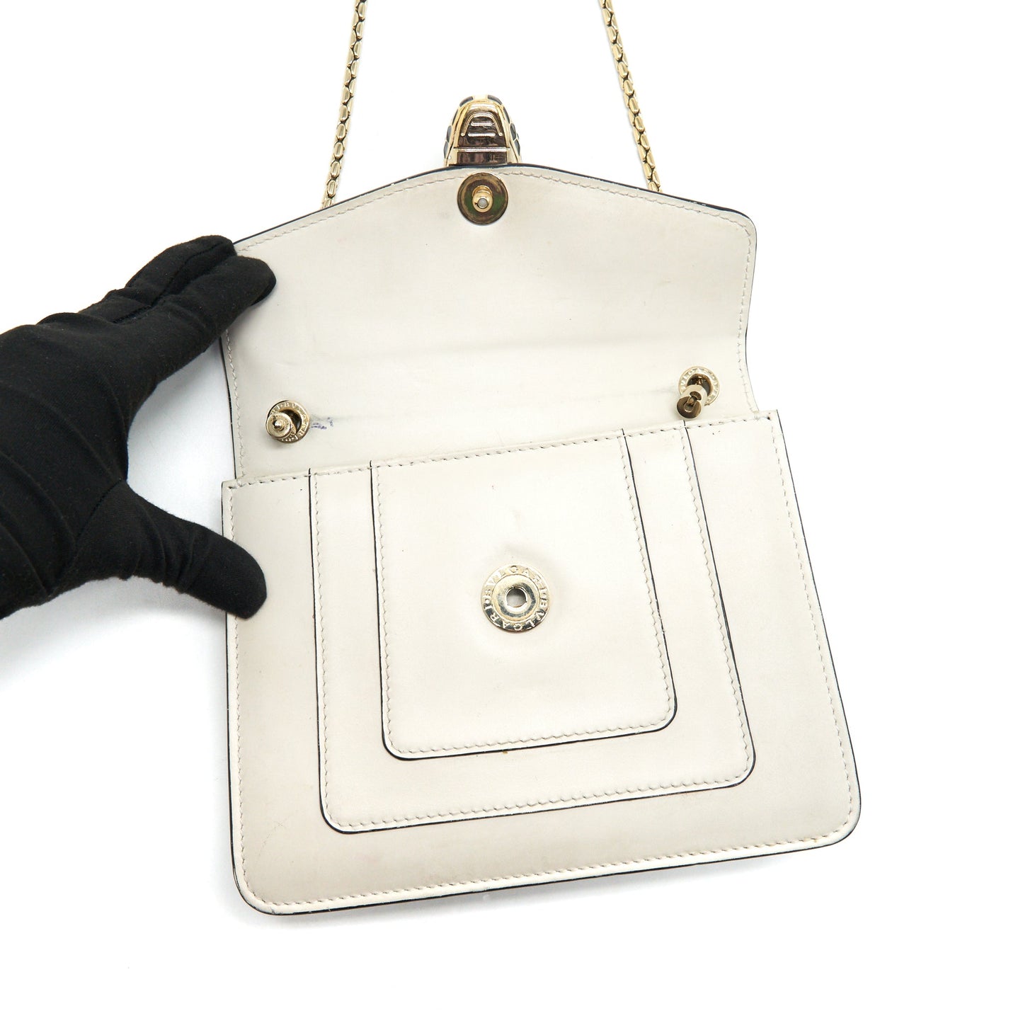 Bvlgari Serpenti Forever Crossbody Bag White LGHW