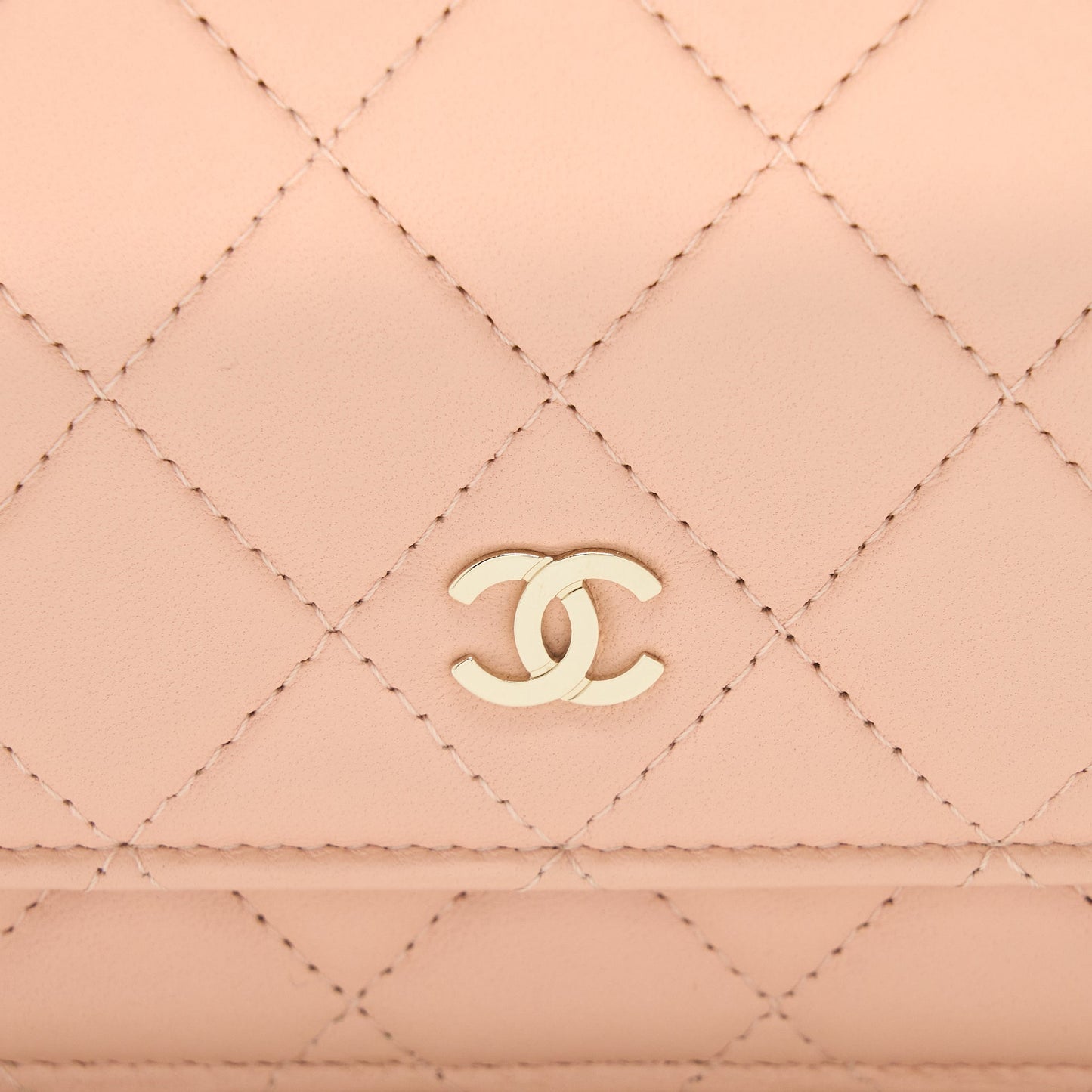 Chanel Classic Wallet on Chain Lambskin Light Pink LGHW