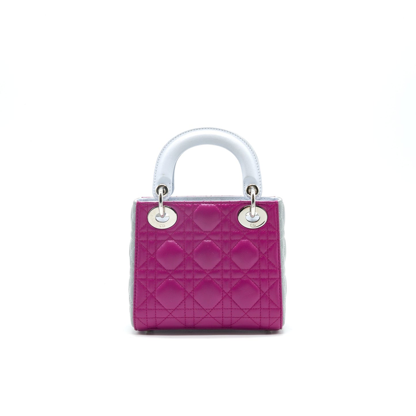 CHRISTIAN Luxury Dior MINI LADY Luxury Dior LAMBSKIN PINK/PURPLE/GREY