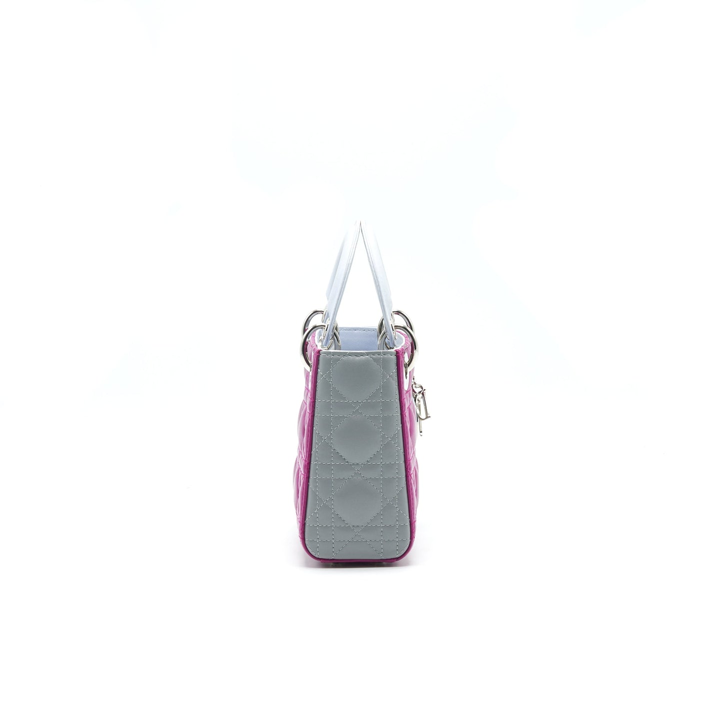 CHRISTIAN Luxury Dior MINI LADY Luxury Dior LAMBSKIN PINK/PURPLE/GREY