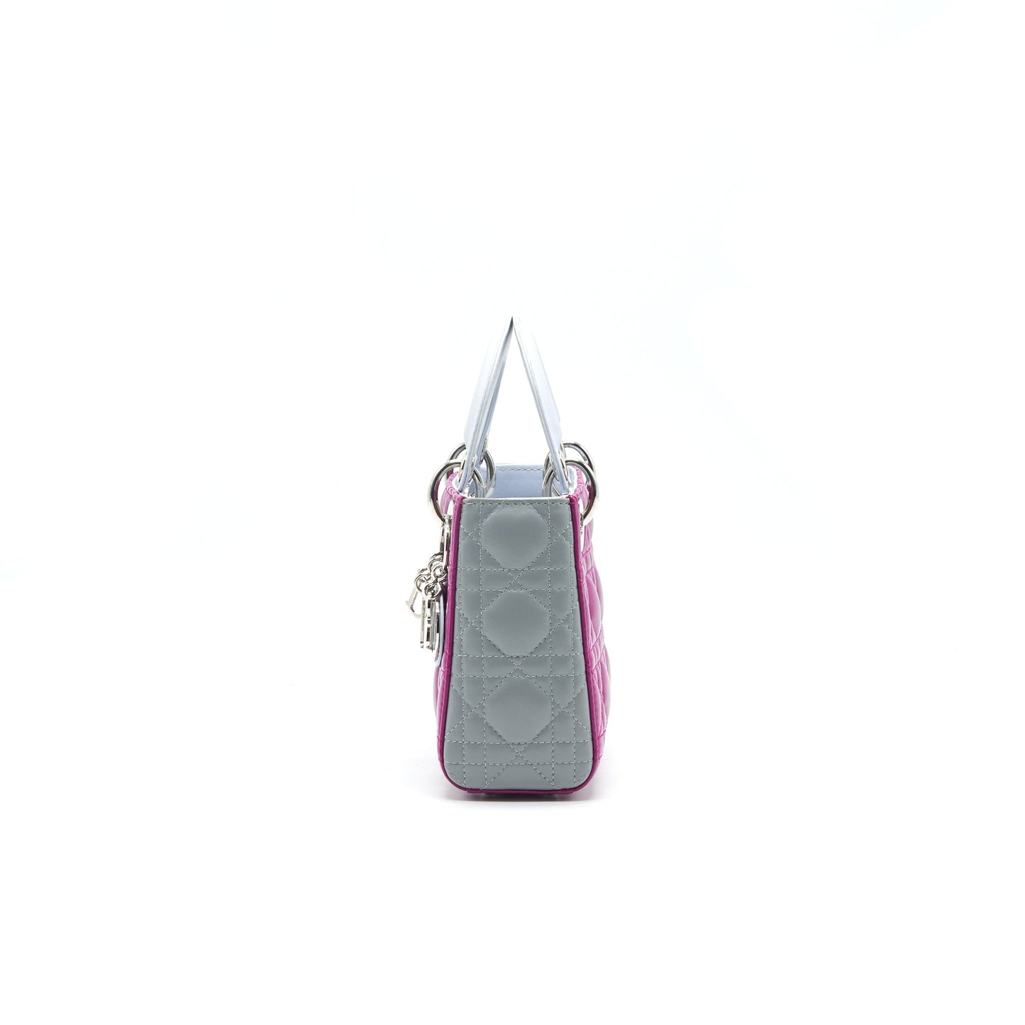 CHRISTIAN Luxury Dior MINI LADY Luxury Dior LAMBSKIN PINK/PURPLE/GREY