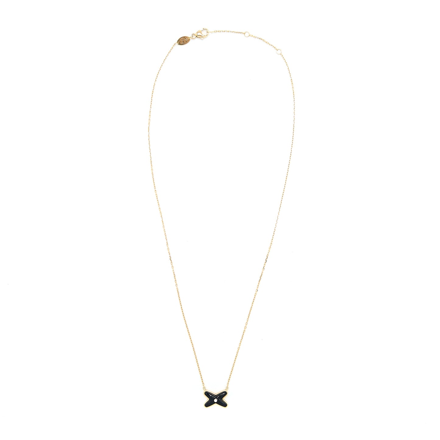 Chaumet Jeux De Liens Pendant Onyx/Rose Gold with One Diamond