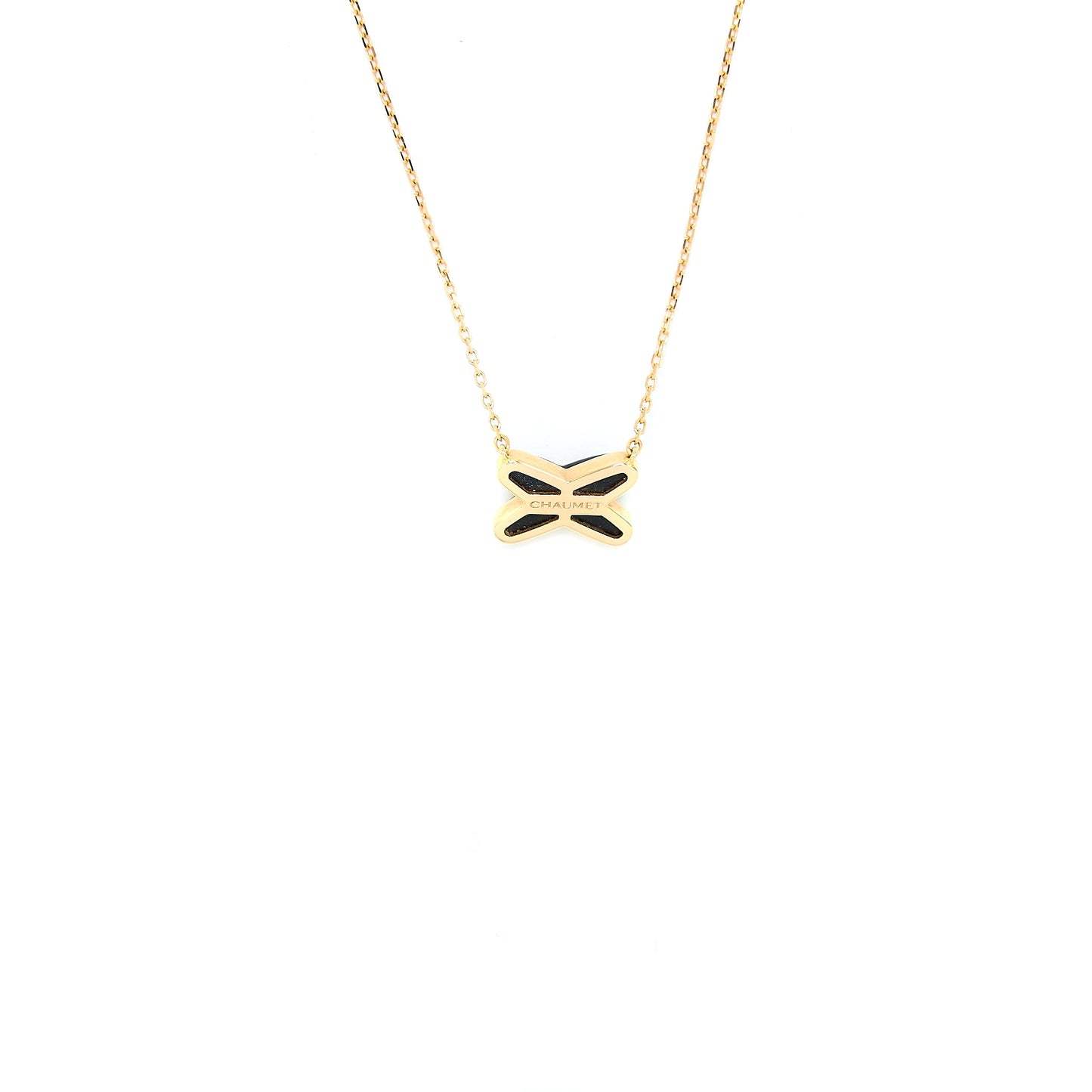 Chaumet Jeux De Liens Pendant Onyx/Rose Gold with One Diamond