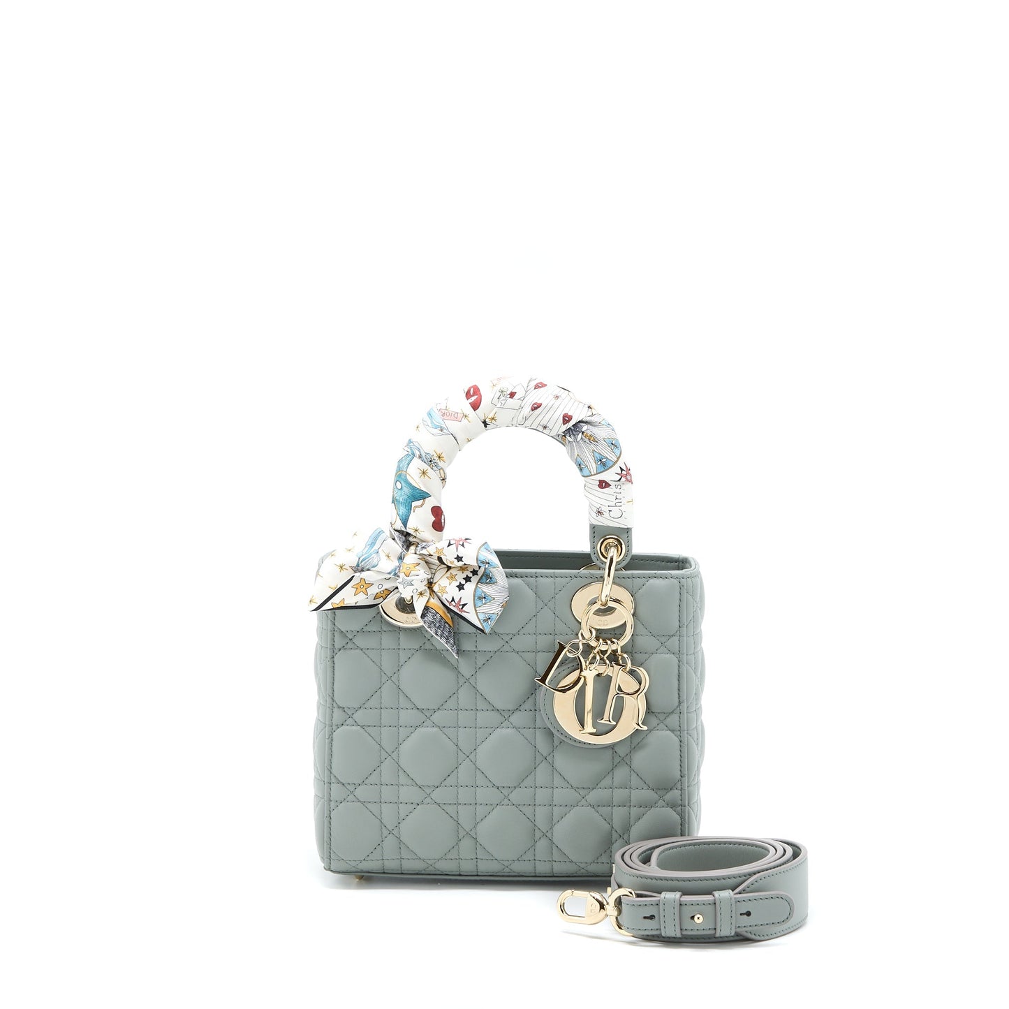 Luxury Dior Small Lady Luxury Dior My ABCLuxury Dior Lambskin Cannage Gray LGHW