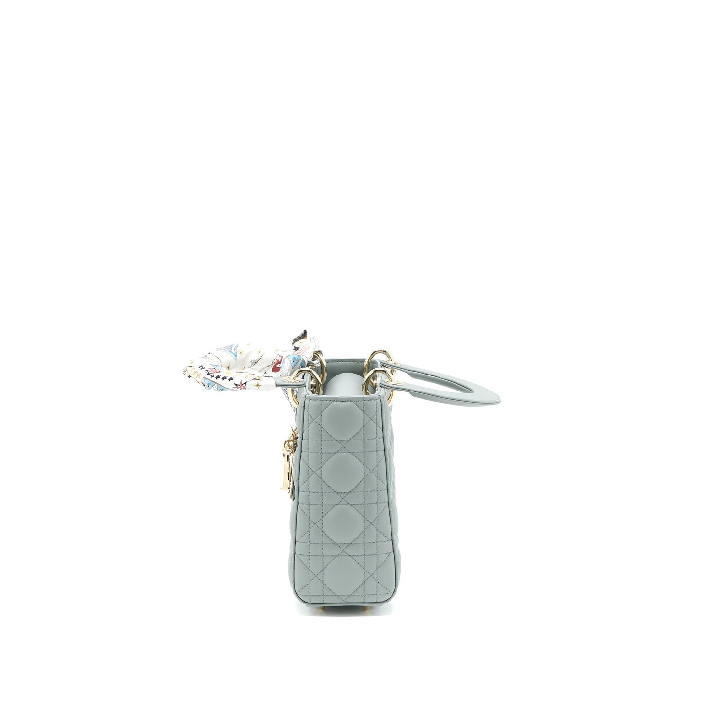 Luxury Dior Small Lady Luxury Dior My ABCLuxury Dior Lambskin Cannage Gray LGHW