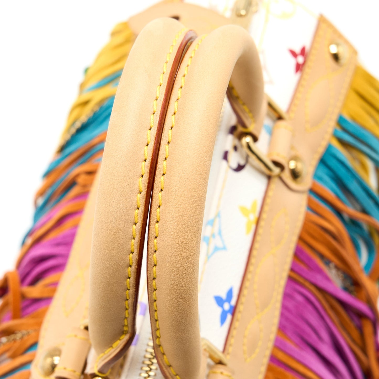 Louis Vuitton Vintage Speedy 25 Limited Edition White/Multicolour GHW