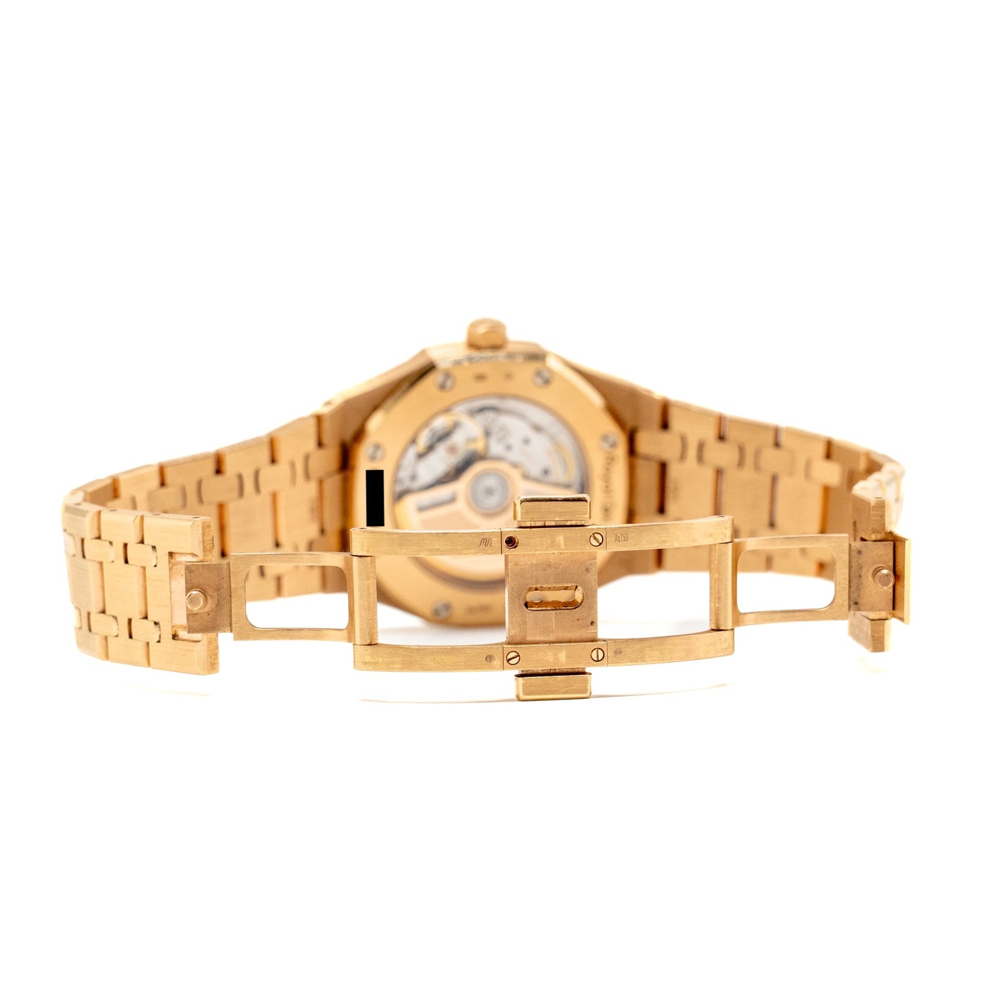 Audemars Piguet Royal Oak 34mm white dial diamond bezel self winding rose gold 77351OR