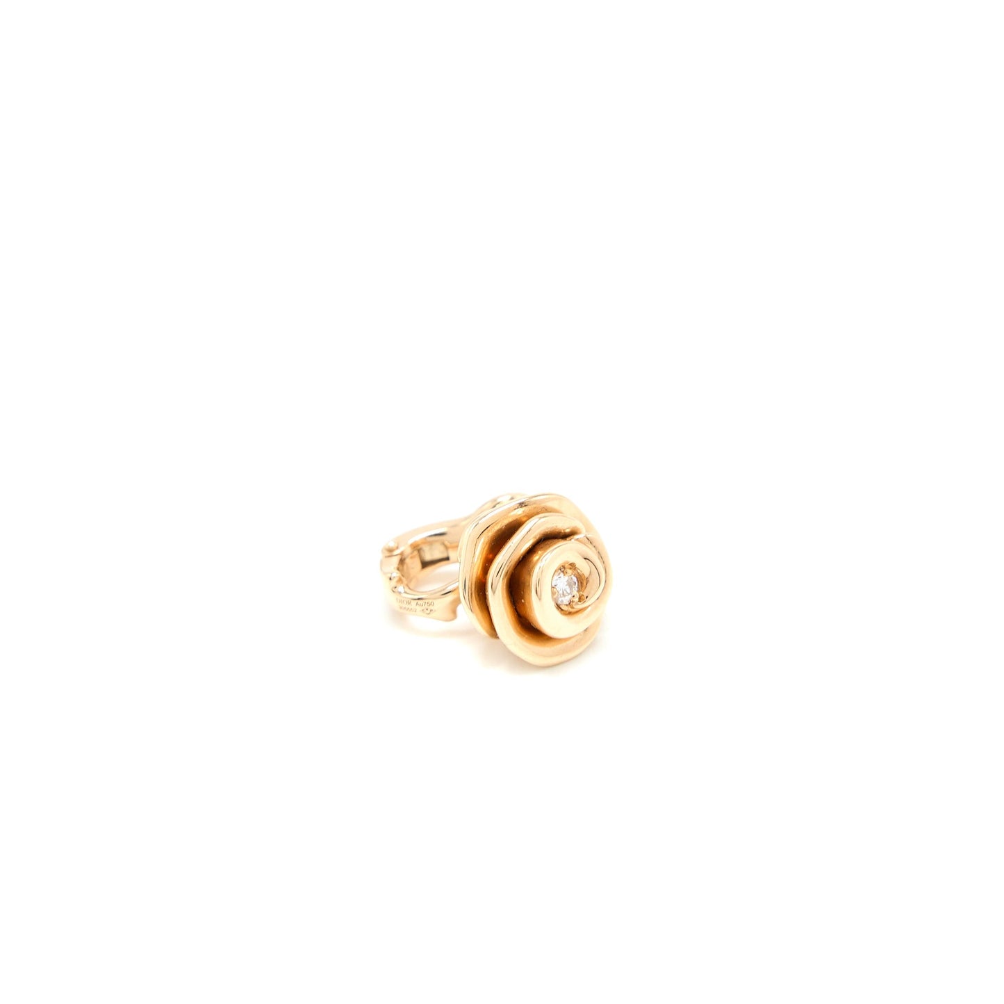 Luxury Dior Large Rose Luxury Dior Couture Earrings with Diamonds Rose Gold Tone