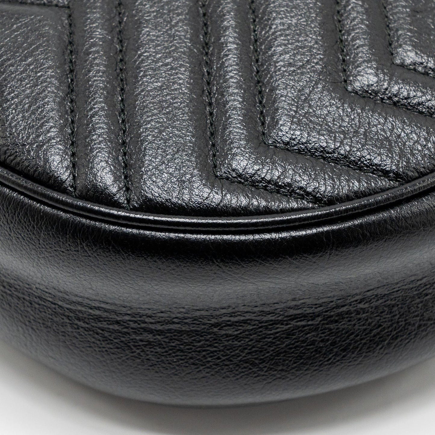 Gucci GG Marmont Round Crossbody Bag Calfskin Black GHW