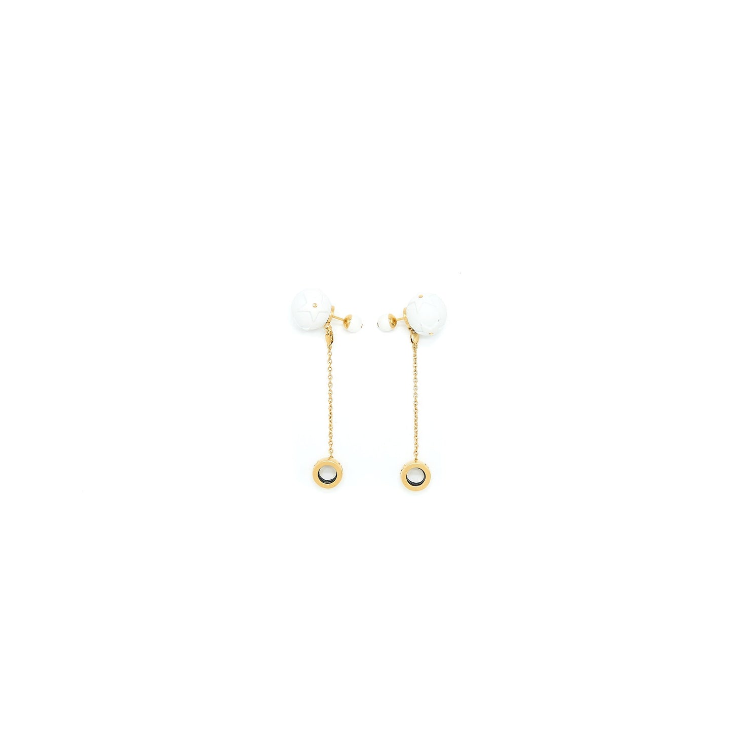 Luxury Dior Tribales Earrings White Gold Tone
