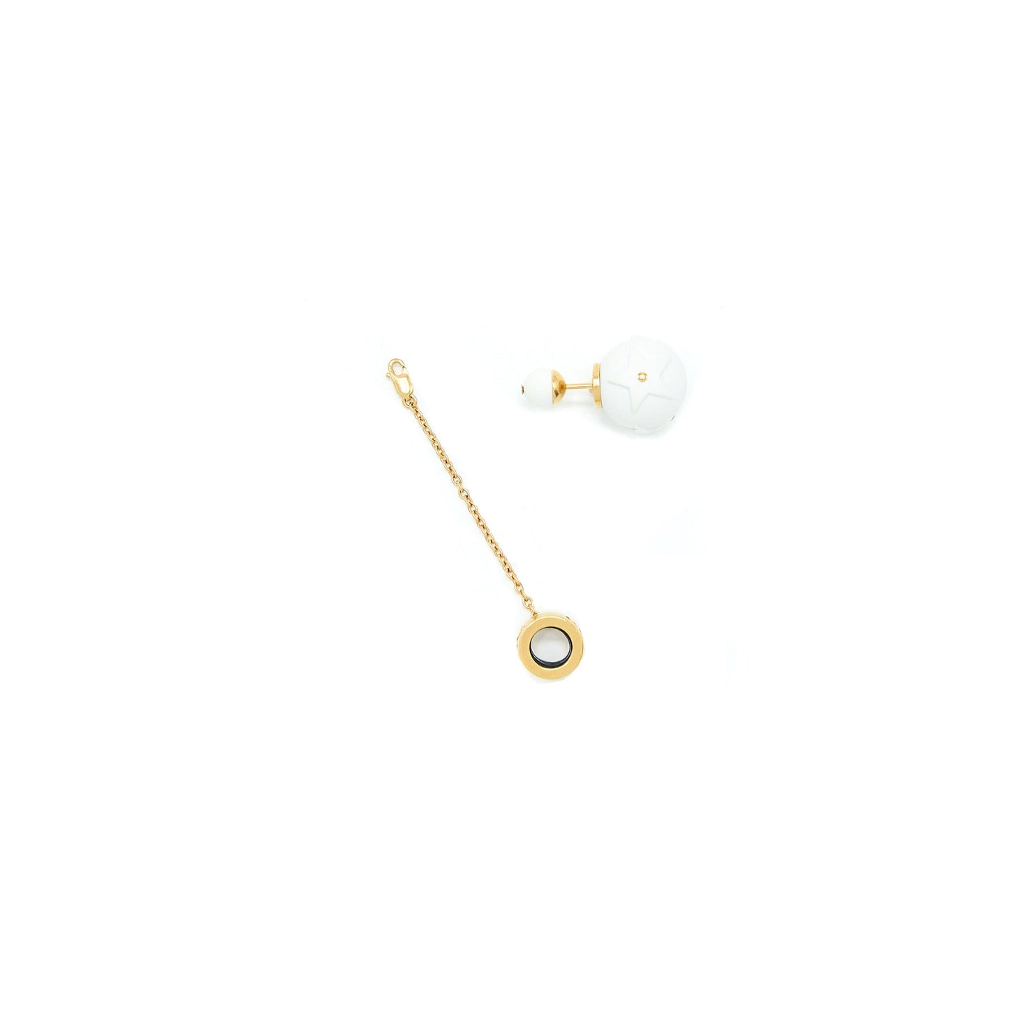 Luxury Dior Tribales Earrings White Gold Tone