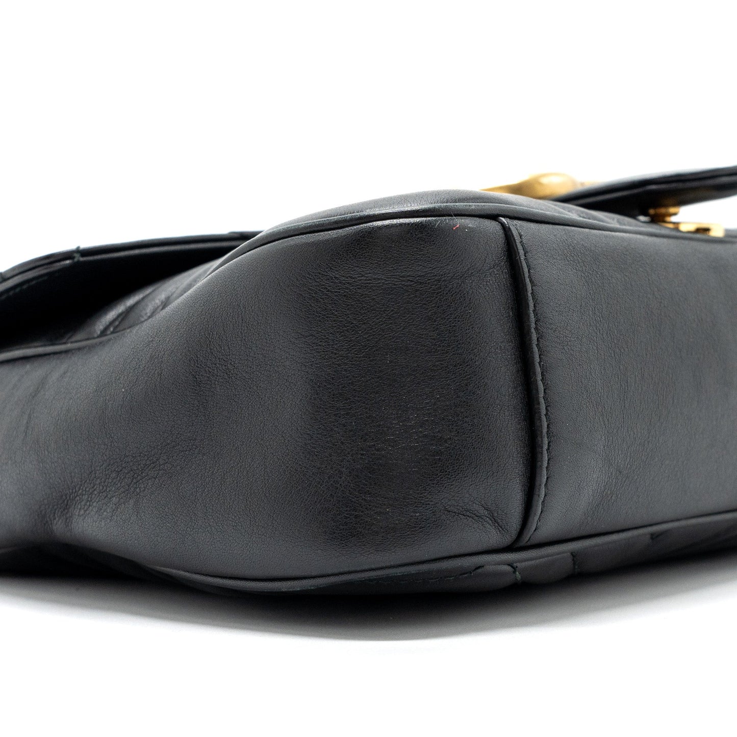 Gucci medium gg Marmont bag calfskin black GHW