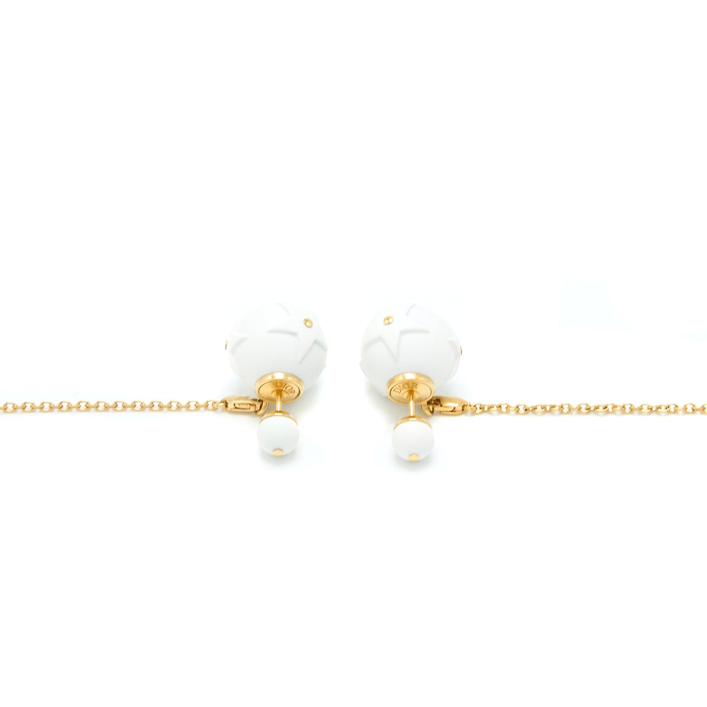 Luxury Dior Tribales Earrings White Gold Tone
