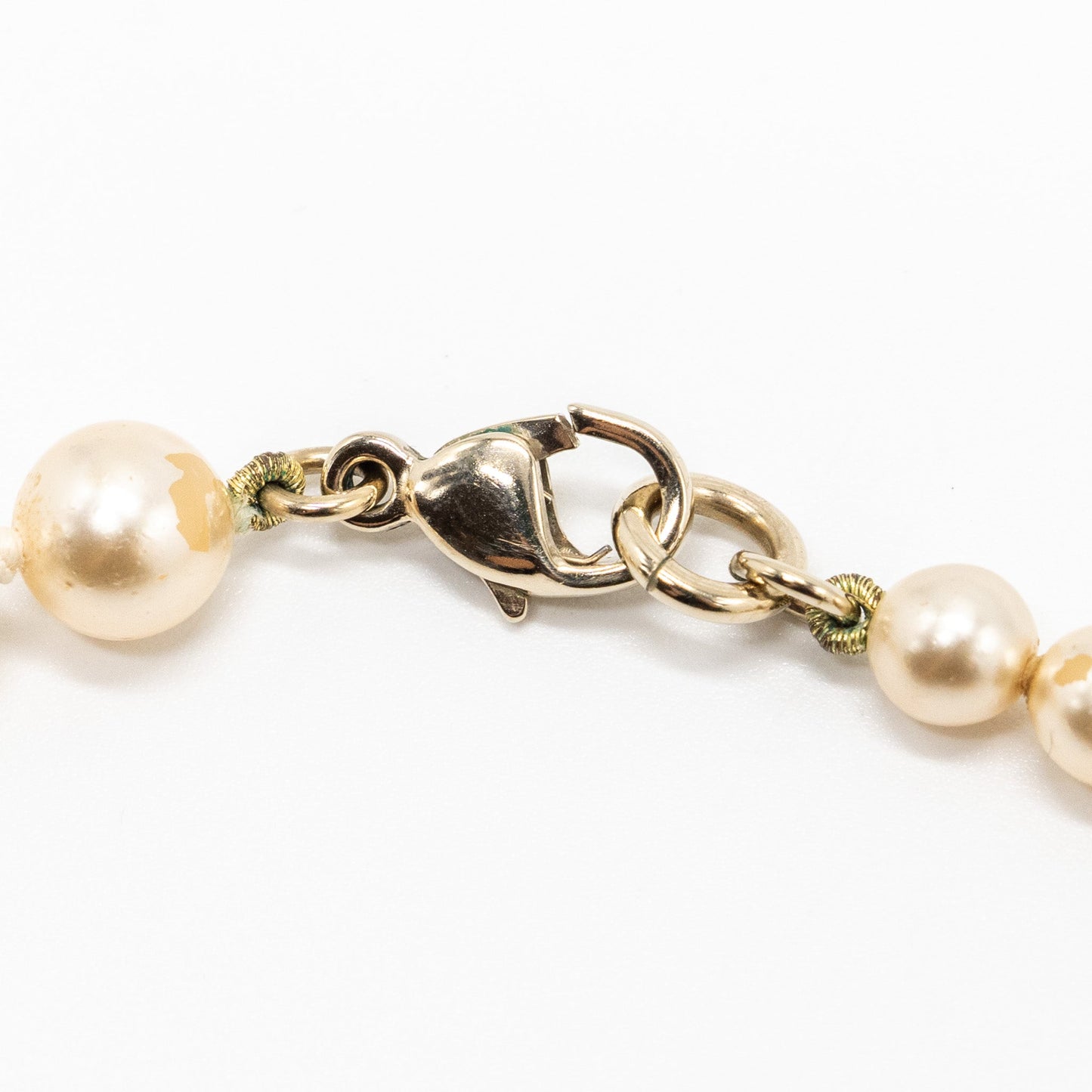 Chanel CC Logo Pearl Long Necklace LGHW